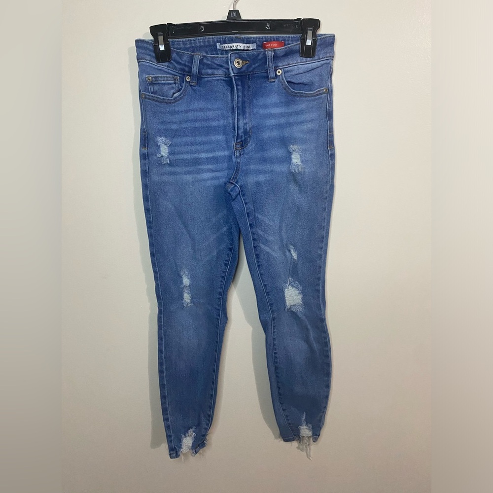 Celebrity Pink 7/28 distressed skinny jean.